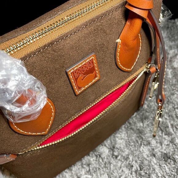 NWT Dooney & Bourke Suede Domed Satchel - Picture 5 of 10